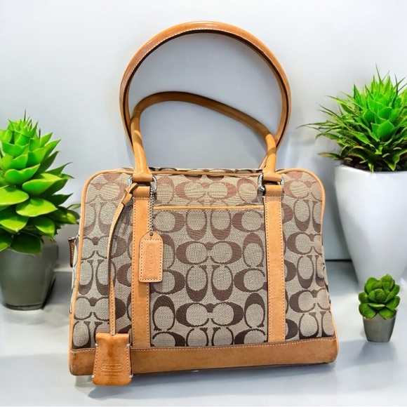 Coach Vintage 1991 Signature Monogram Brown & Tan Tote Rare Limited Edition EUC - Picture 2 of 14
